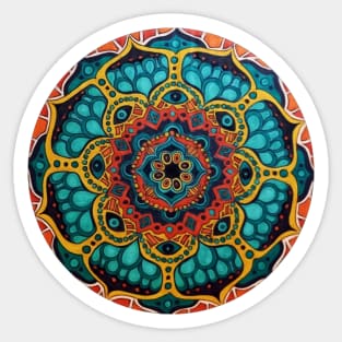 Teal Mandala Sticker